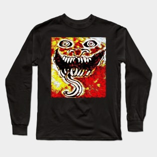 Demon face in the lava Long Sleeve T-Shirt